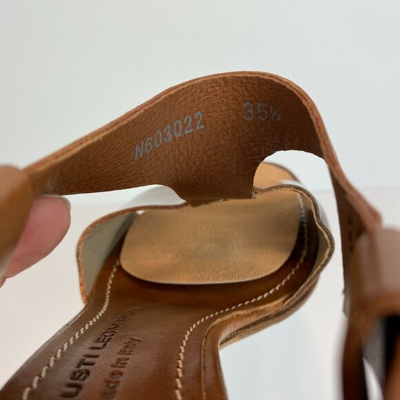 AGL Attilio Giusti Leombruni Heels Sandals 5.5‎ Brown Copper Patent Leather 35.5 - Picture 10 of 11